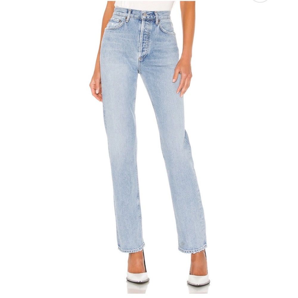 AGOLDE Lana Straight Jeans in Riptide, size 25